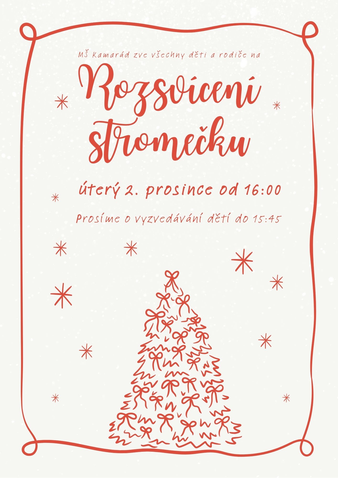 Rozsvícení vánočního stromečku