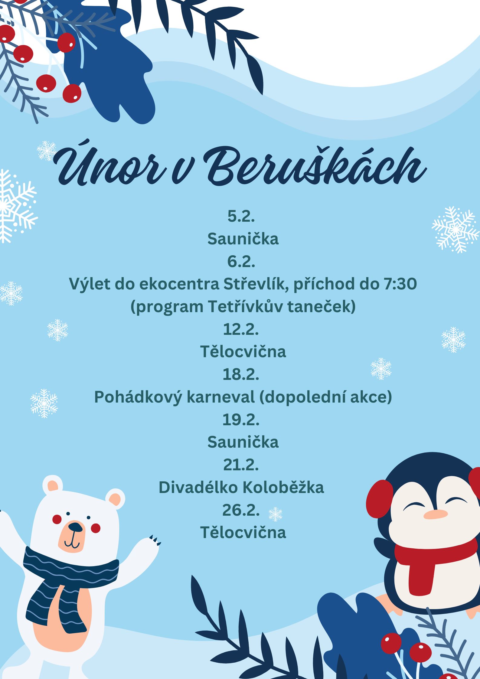 Akce v únoru